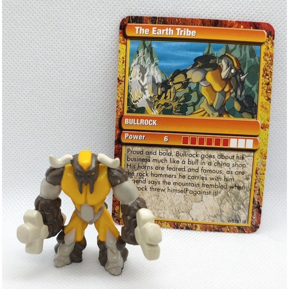 Gormiti Earth Tribe: Bullrock - 2.5in Action Mini Figure w/ Card